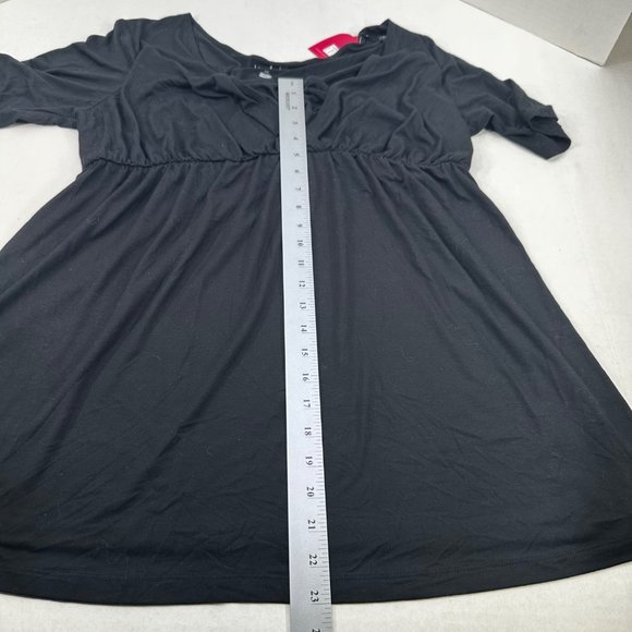 Isabel Maternity Women's Size XXL Top Deep V-Neck Nursing Black New With Tags - Picture 11 of 12